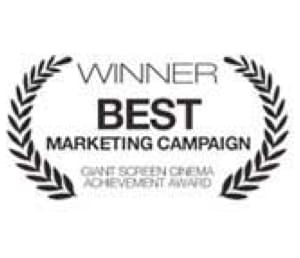 Winner Best Marketing Campaign Giant Screen Cinema Achievement Award Logo schwarz 123Consulting